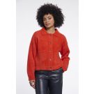 Rino Pelle Boxy jacket Koraalrood