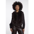 Rino Pelle Mixed material bodywarmer Bruin