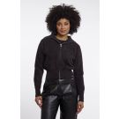 Rino Pelle Cardigan with zipper Bruin