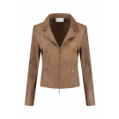 Helena Hart Zipper biker Camel