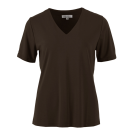 Enjoy Uni top km v-hals Espresso