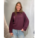 Alexandre Laurent Paris  Oversized sweater viscose Bordeaux rood