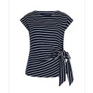 Red Button Terry Stripe with knot Navy