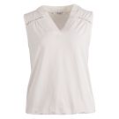 Enjoy Blouson singlet crochet detail Ecru