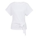 YAYA Top met ronde hals en knoopdetail Wit