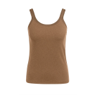 YAYA Singlet met mesh rand Bruin