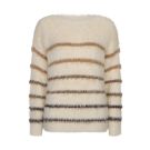 Red Button Fuzzy sweater & stripe Bruin