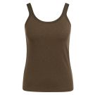 YAYA Singlet met mesh rand Bruin
