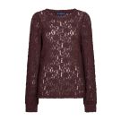 Red Button Top lace Bordeaux rood
