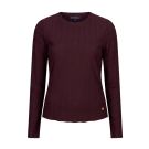 Red Button Top fine knit Bordeaux rood