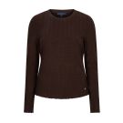 Red Button Top fine knit Espresso