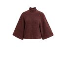 YAYA Trui met hoge hals en wijde mouwen Bordeaux rood