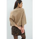 YAYA Trui met hoge hals en wijde mouwen Beige