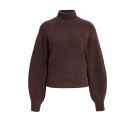 YAYA Trui met hoge hals en wijde mouwen Bordeaux rood