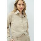 YAYA Vest met afneembare kraag Beige