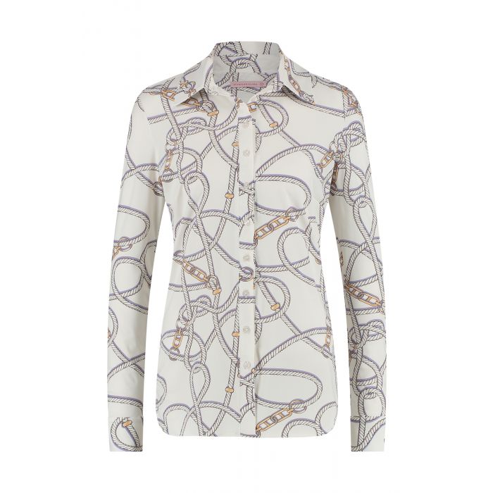 recorder Aardewerk Aja Studio Anneloes Poppy chain blouse Off White | LAVIE Womenswear