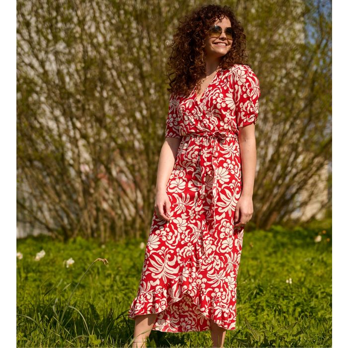 deugd Explosieven Verval FOS Amsterdam Bonnie jurk kers Rood | LAVIE Womenswear