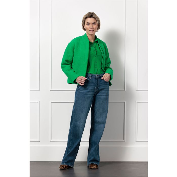 Studio Anneloes Candee flower jacquard jacket Groen | LAVIE Womenswear