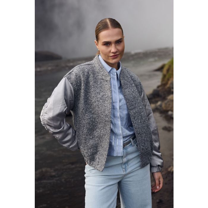 Baltimore Jacket Satin Grijs - Stijlvol & Comfortabel - Bestel Nu