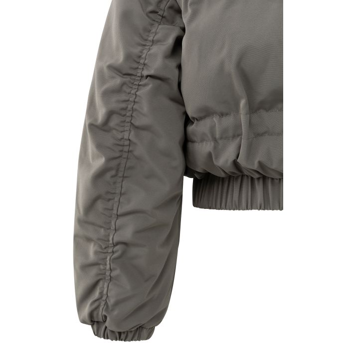 Stijlvolle Taupe Jas met Afritsbare Mouwen - Flexibele Fashion