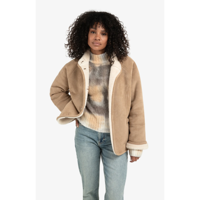 Oversized Lammy Coat Camel - Stijlvolle Warmte voor de Winter