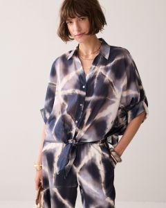 Summum Blouse Tie dye cotton Navy foto 1