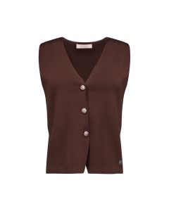 Studio Anneloes Fenna knitted gilet Espresso foto 1