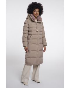 Rino Pelle Padded coat with detachable collar Beige foto 1