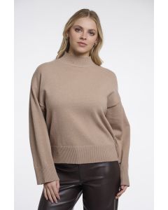Rino Pelle Pullover with fringes Beige foto 1