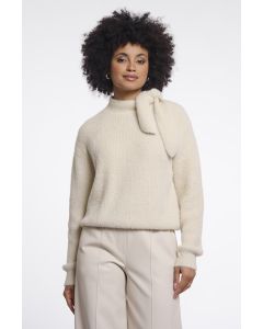 Rino Pelle Pullover with bowtie neckline Beige foto 1