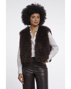 Rino Pelle Waistcoat Bruin foto 1