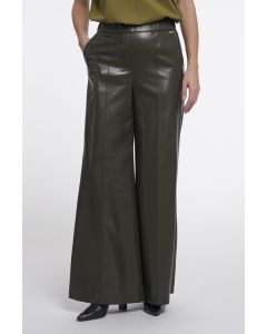 Rino Pelle Regular length wide leg pants Groen foto 1