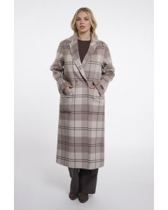Rino Pelle Double breasted reversible coat Beige foto 1