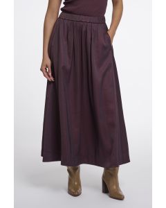 Rino Pelle Midi skirt Bordeaux rood foto 1