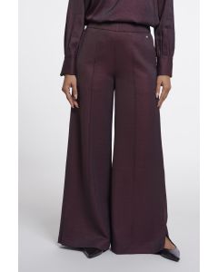 Rino Pelle Regular length wide leg pants Bordeaux rood foto 1