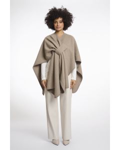 Rino Pelle Woven cape Zand foto 1
