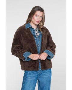 Geisha Jacket denim & teddy Bruin foto 1