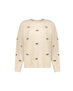 Geisha Pullover embro bowtie Beige foto 1