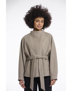 Rino Pelle Short coat with collar Taupe foto 1