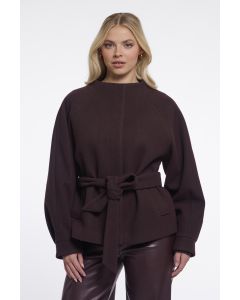 Rino Pelle Short coat with collar Bruin foto 1