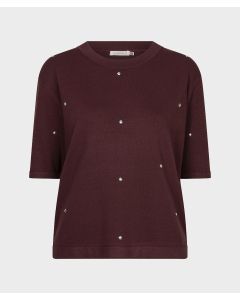 EsQualo Sweater s/slve studs Rood foto 1