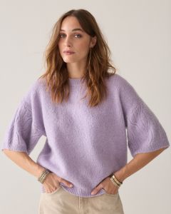 Summum Boxy sweater Mohair wool blend knit Lila foto 1