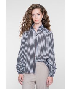 Geisha Blouse stripes and ruffles Multi Colour foto 1