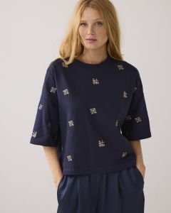 Summum Embellished shortsleeve Blauw foto 1
