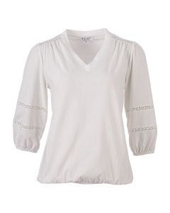 Enjoy Blouson v-hals crochet tape Ecru foto 1