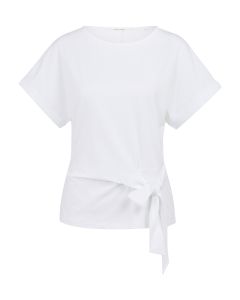 YAYA Top met ronde hals en knoopdetail Wit foto 1
