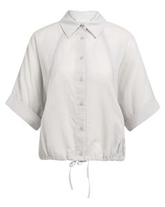YAYA Vleermuismouw blouse met gevlochten detail Zand foto 1