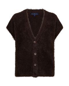 Red Button Sleeveless Fuzzy Espresso foto 1