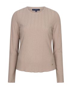 Red Button Top fine knit Beige foto 1
