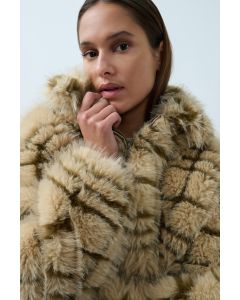 YAYA Speelse jas van imitatiebont met kraag Multi Colour foto 1